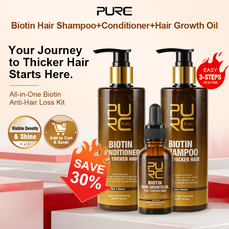 Hair Care Keratin Treatment - PURC Biotin Hair Growth Oil Shampoo