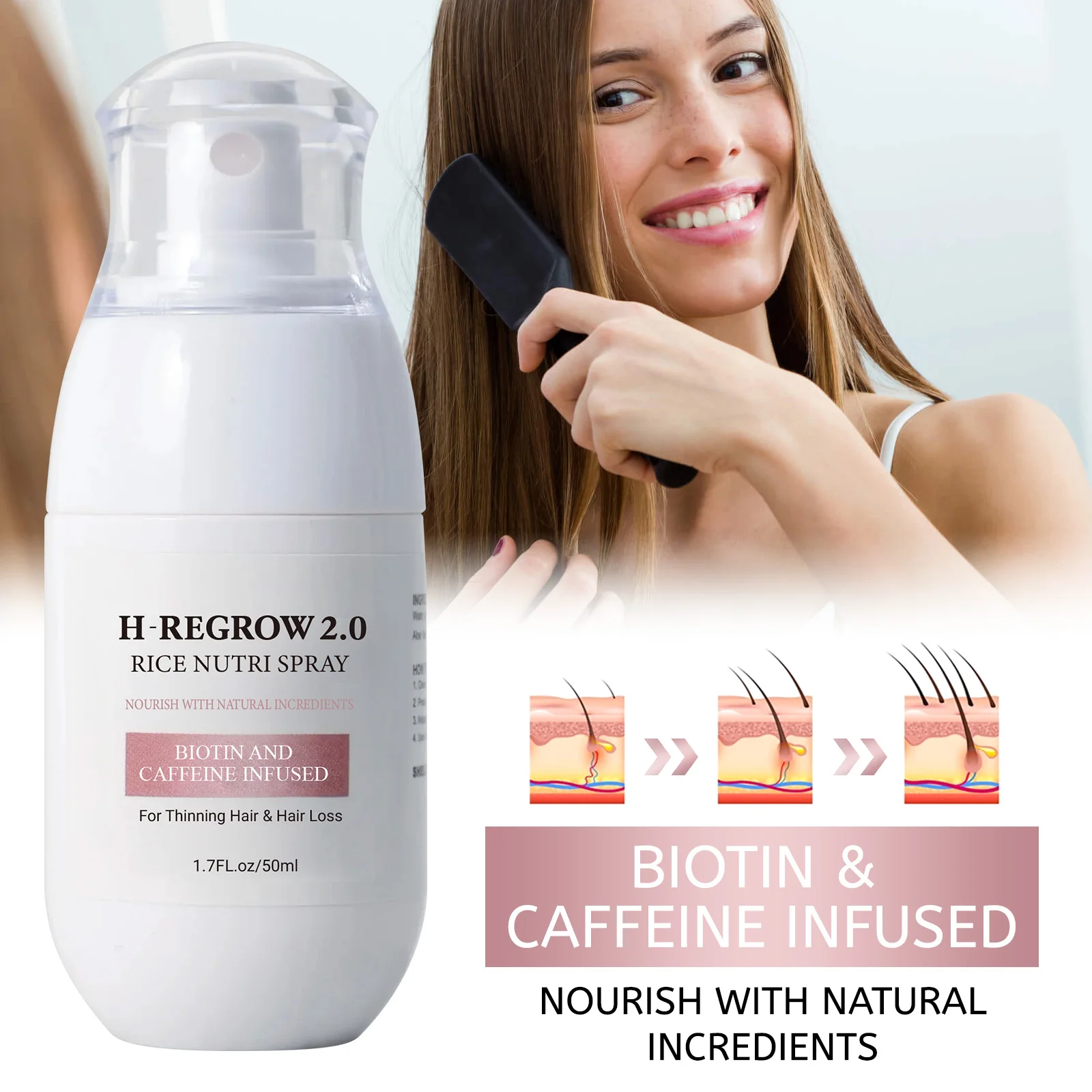 Hair Spray Rice Water Strong H - Hair Care With Rice Water recension och pris