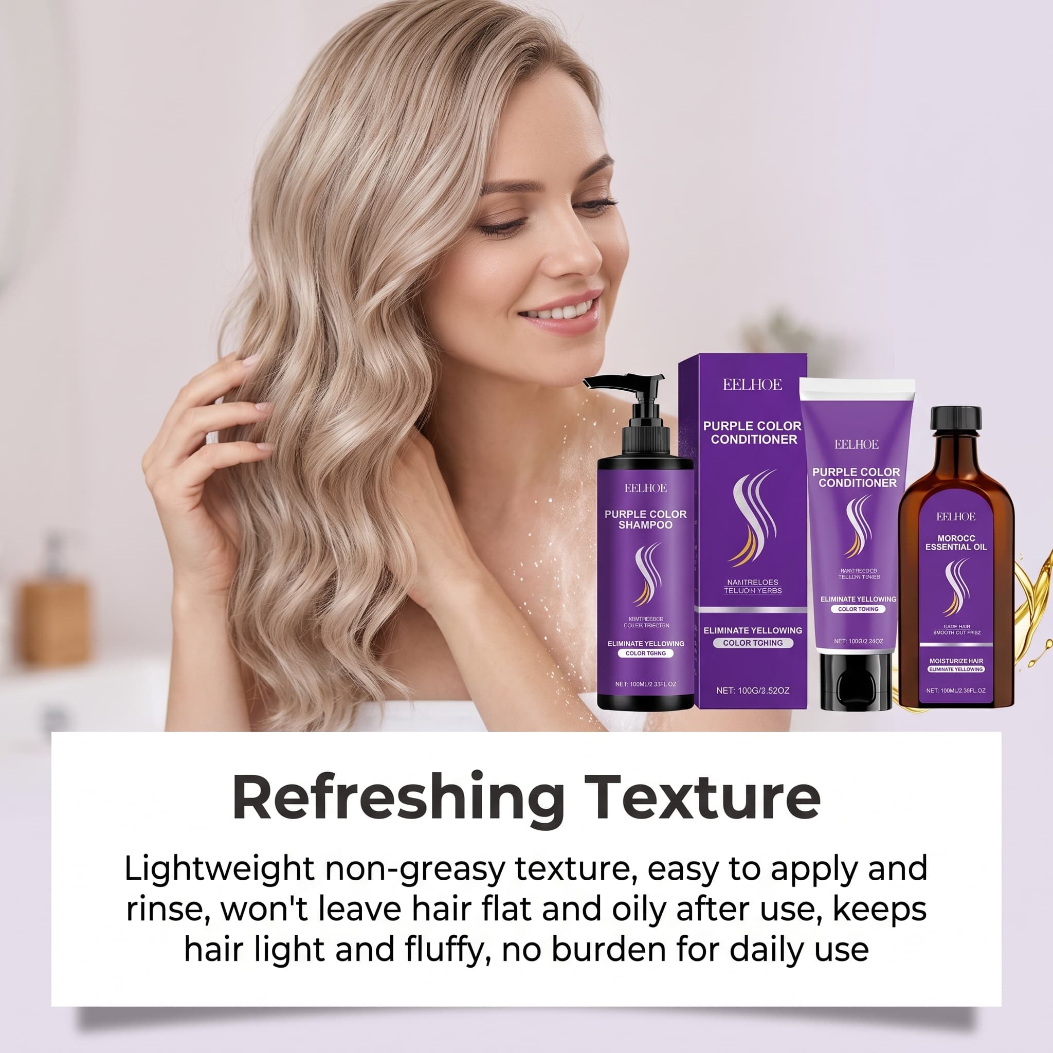 Purple Shampoo Set With Condit - Purple Toning Shampoo recension och pris