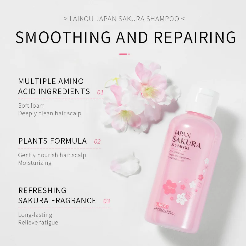 LAIKOU Japan Sakura  Shampoo R - Hair Care Vitamin E recension och pris