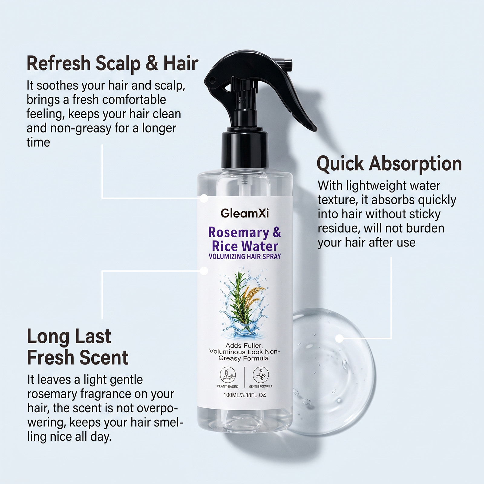 Rosemary Rice Water Hair Mist  - Hair Care With Rice Water recension och pris