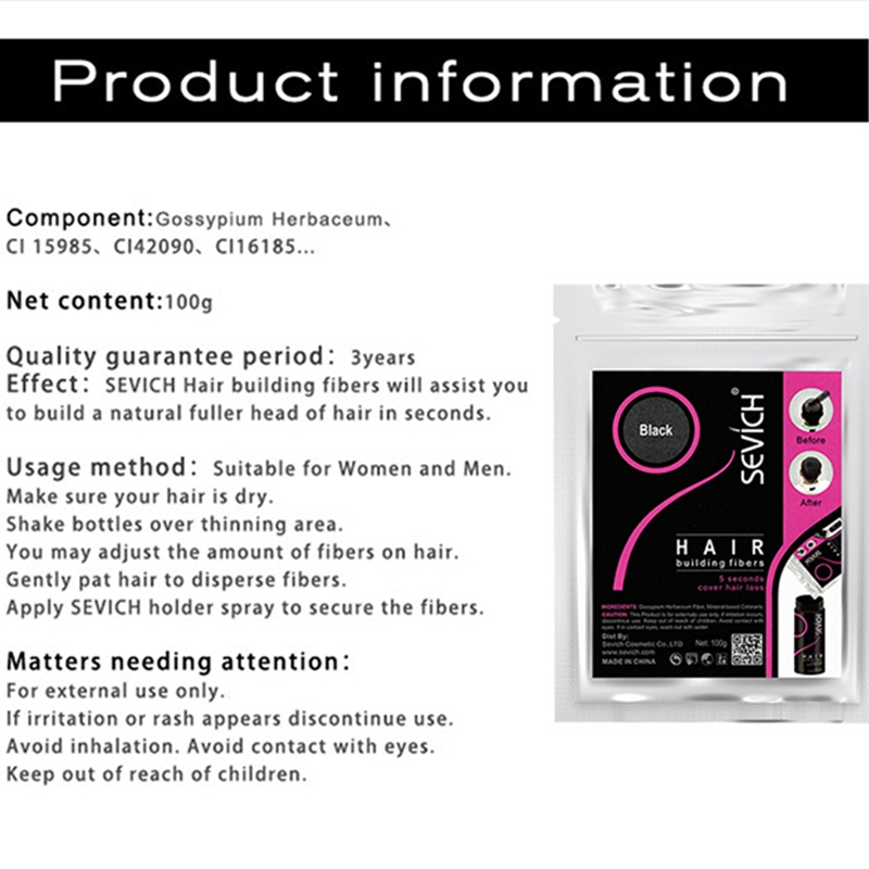 500g SEVICH Keratin Hair Fiber - Hair Care Keratin Treatment recension och pris
