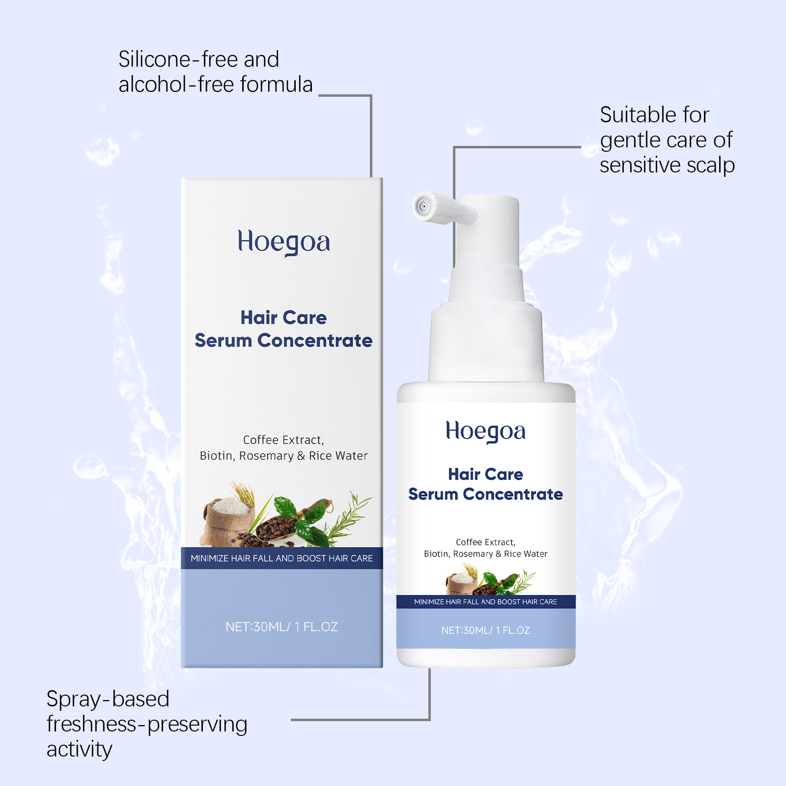 Hair Care Serum Caffeine Bioti - Hair Care With Rice Water recension och pris