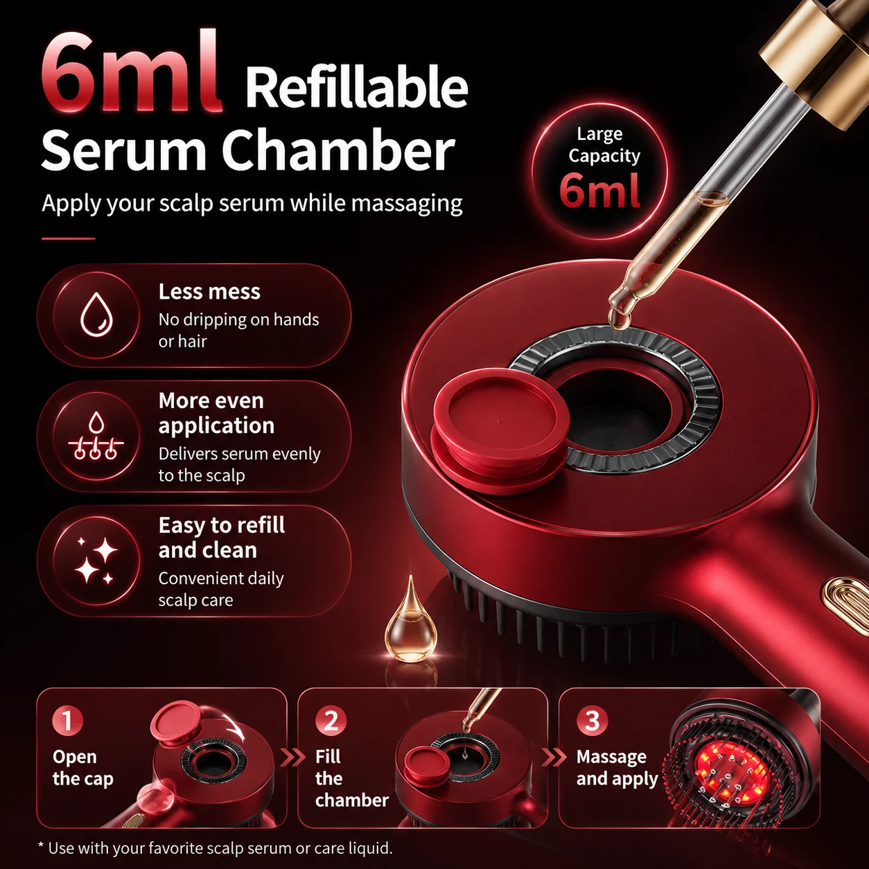 Red Light Scalp Massager Comb  - Hair Care Hair Serum recension och pris
