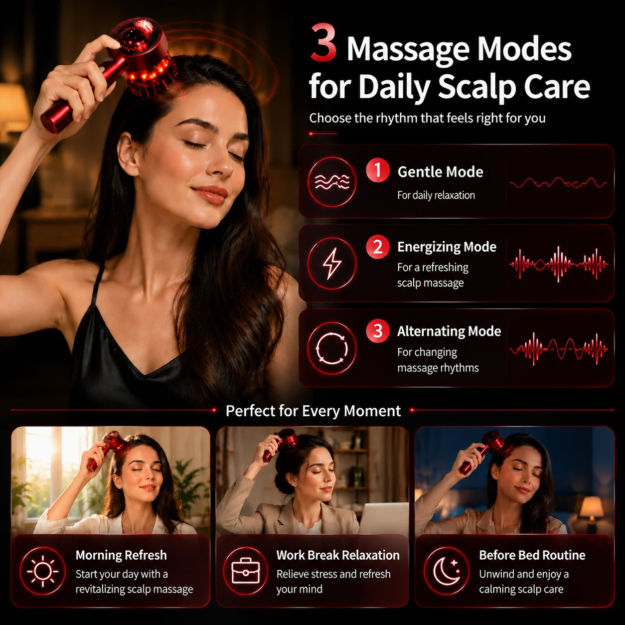 Red Light Scalp Massager Comb  - Hair Care Hair Serum recension och pris