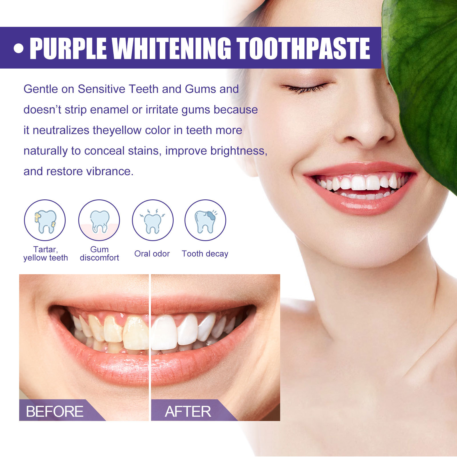 Purple Toothpaste Teeth Whiten - Purple Toning Shampoo recension och pris