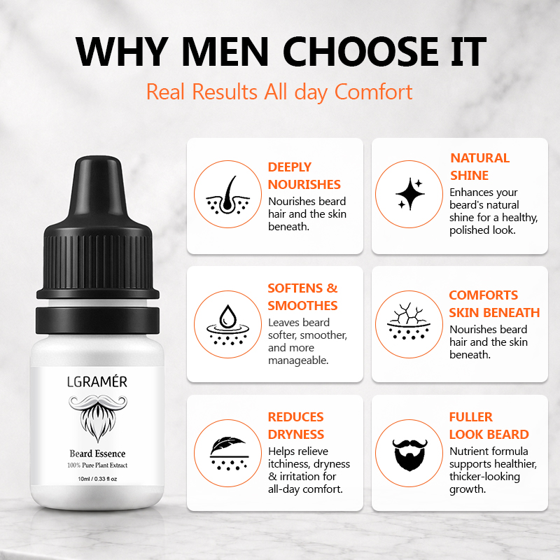 Men's Beard Growth Serum Nouri - Hair Care Hair Serum recension och pris