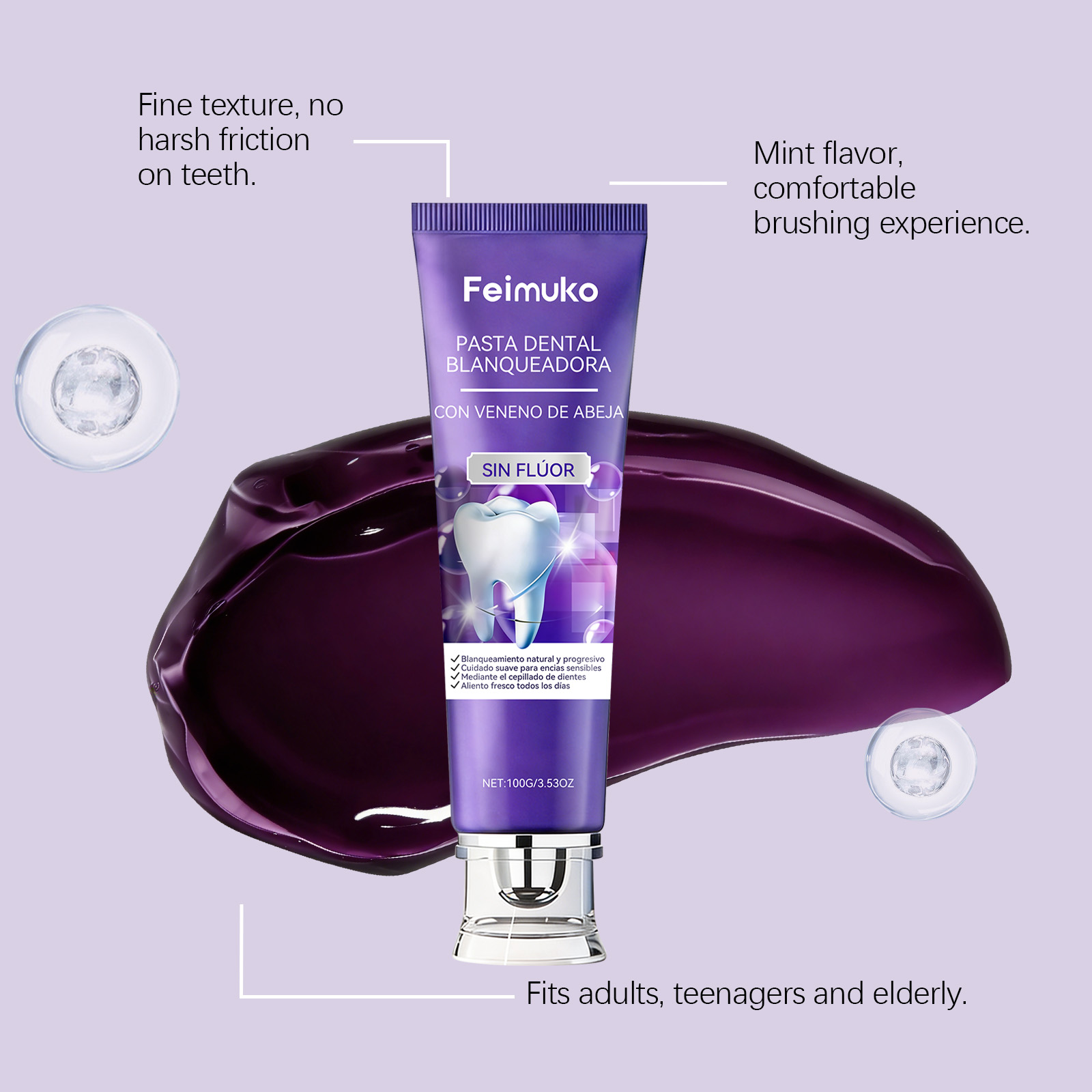 Bee Venom Purple Toothpaste Hy - Purple Toning Shampoo recension och pris