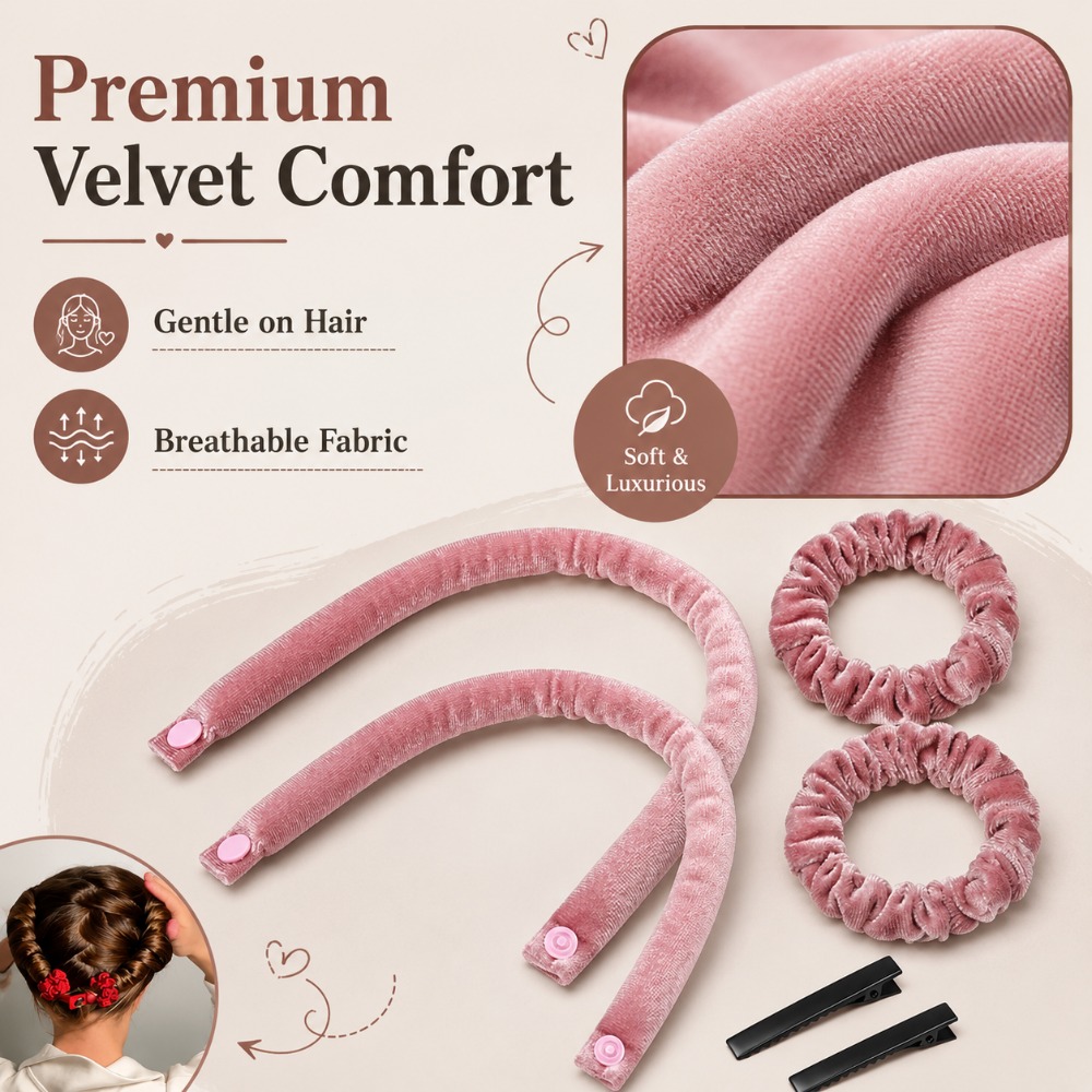6Pcs Heatless Curling Rod Set  - Hair Roller Set Flexi recension och pris