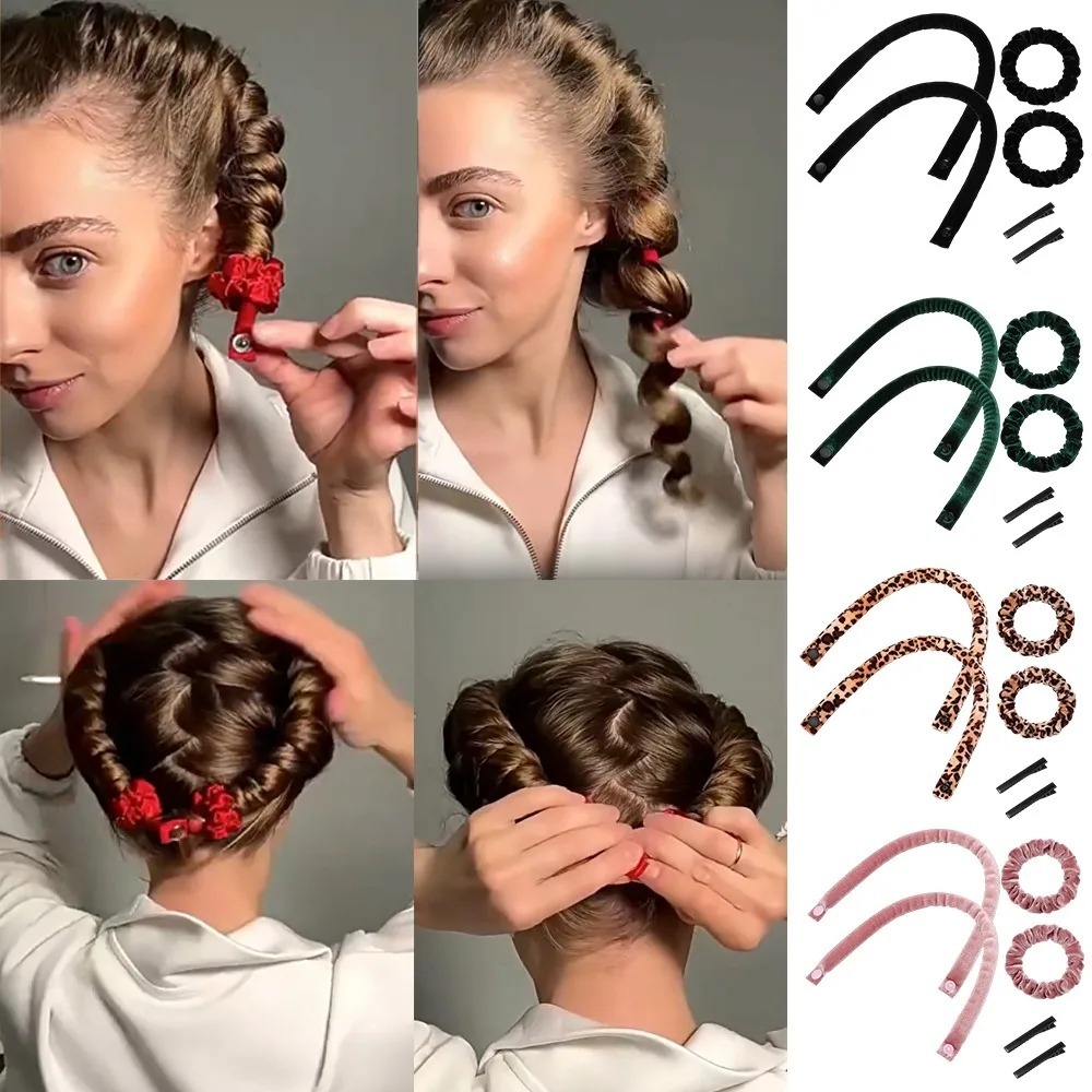 6Pcs Heatless Curling Rod Set  - Hair Roller Set Flexi recension och pris