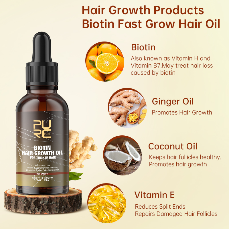 PURC Biotin Hair Growth Oil Sh - Hair Care Keratin Treatment recension och pris