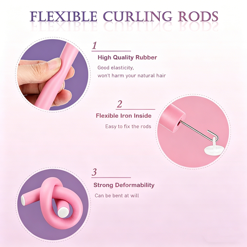 6pcs/pack New Oversize Flexibl - Hair Roller Set Flexi recension och pris